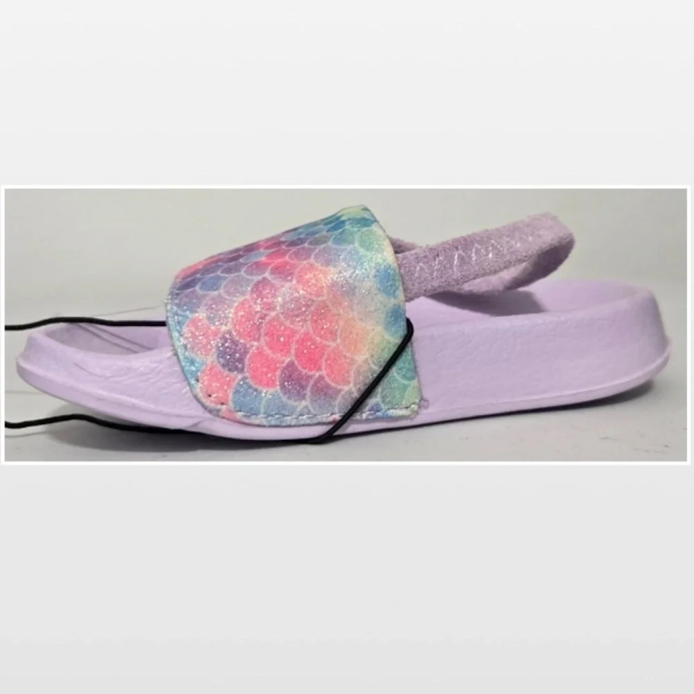 New Wave Zone Shoes Kid Size 6 7 Toddler Girls Mermaid Purple Sandal NWT